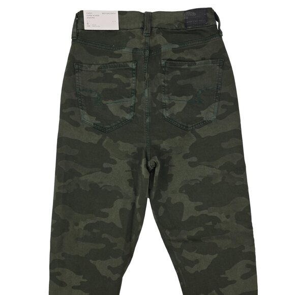 American Eagle Camo Jeggings Women 6 Curvy Super High Rise Stretch NEW - Picture 4 of 9